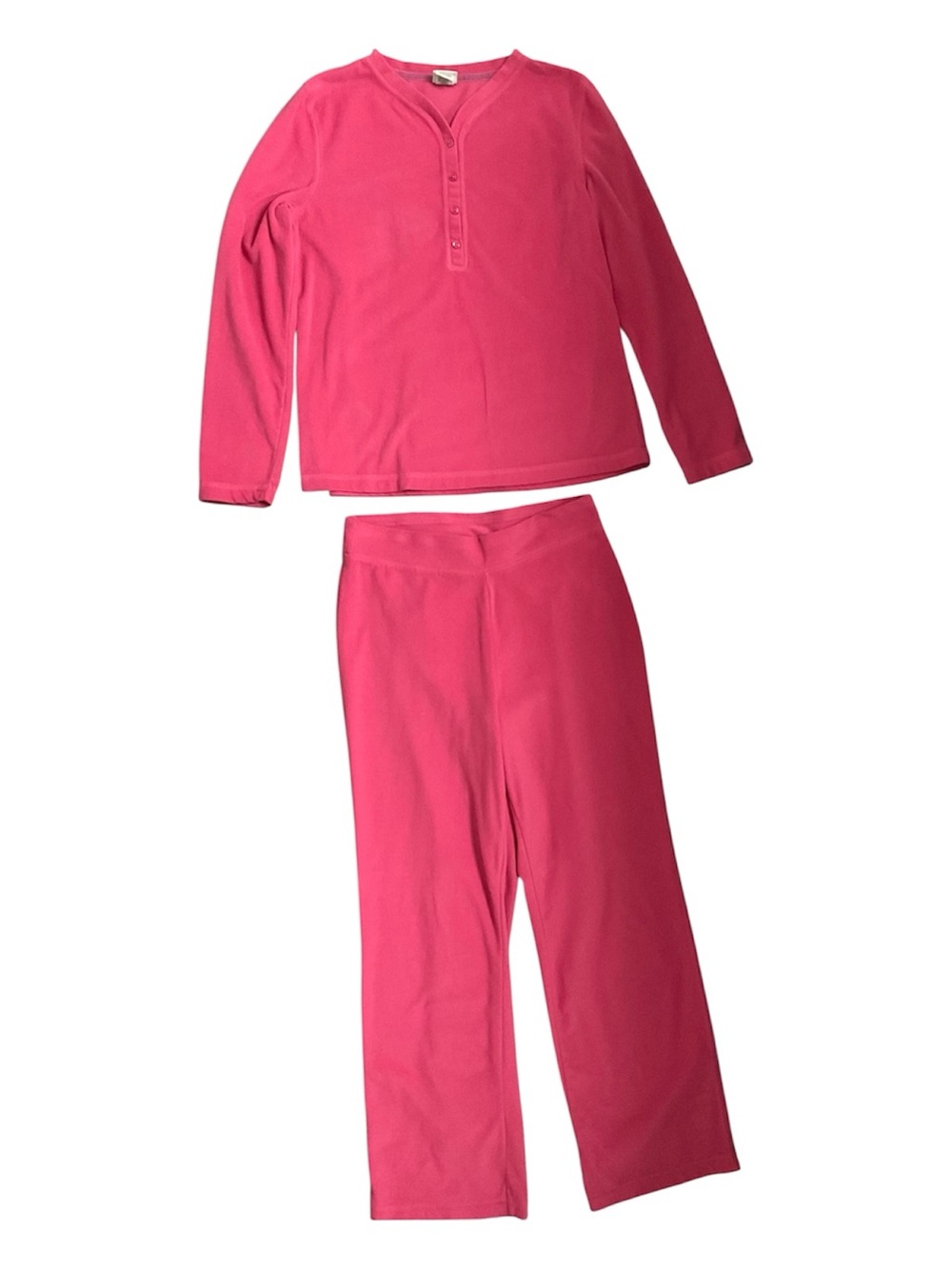 L.L. Bean Women's Coral Fleece Pullover and Pants Loungeware Set